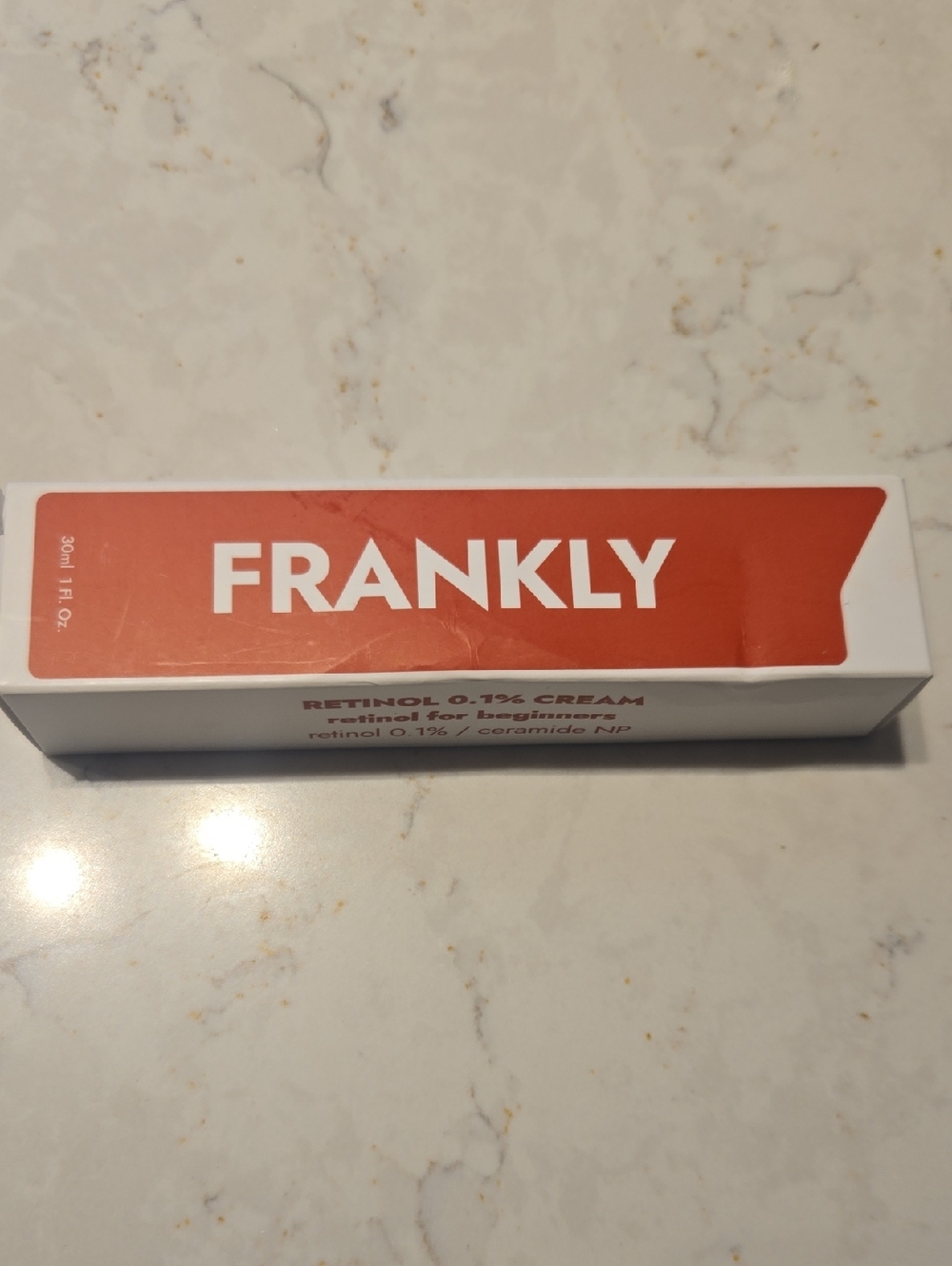 New In Box. Frankly Retinol 0.1% Cream — White & Orange Box